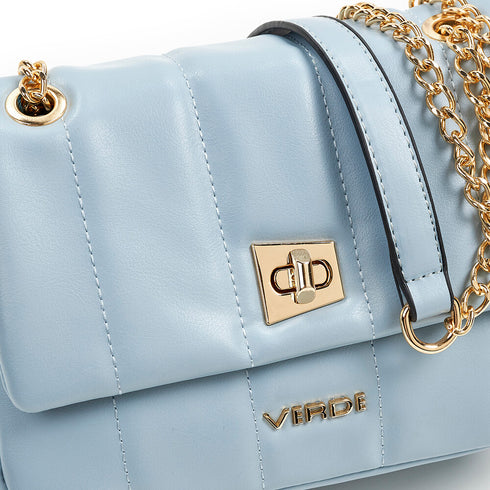 Verde Γυναικεία Τσάντα Ώμου 16-6718 Ανοιχτό Μπλέ